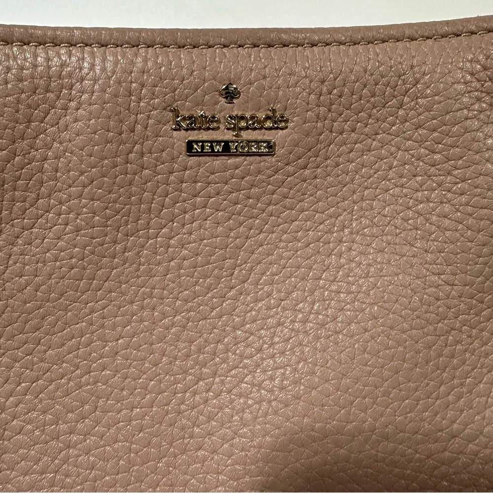Kate Spade Mauve Pink Jackson Street Marlow Cow Leather Wristlet Double Pocket